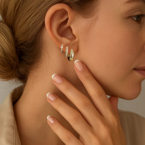 3-Piece Dainty Huggie Hoop Earrings Set