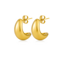Golden Dome Huggie Earrings