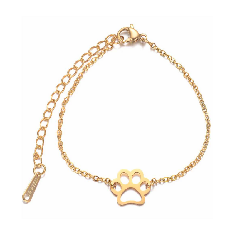 Golden Paw Charm Bracelet