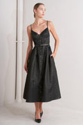 Noir Tapestry Midi Dress
