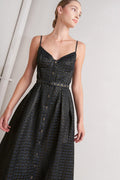 Noir Tapestry Midi Dress
