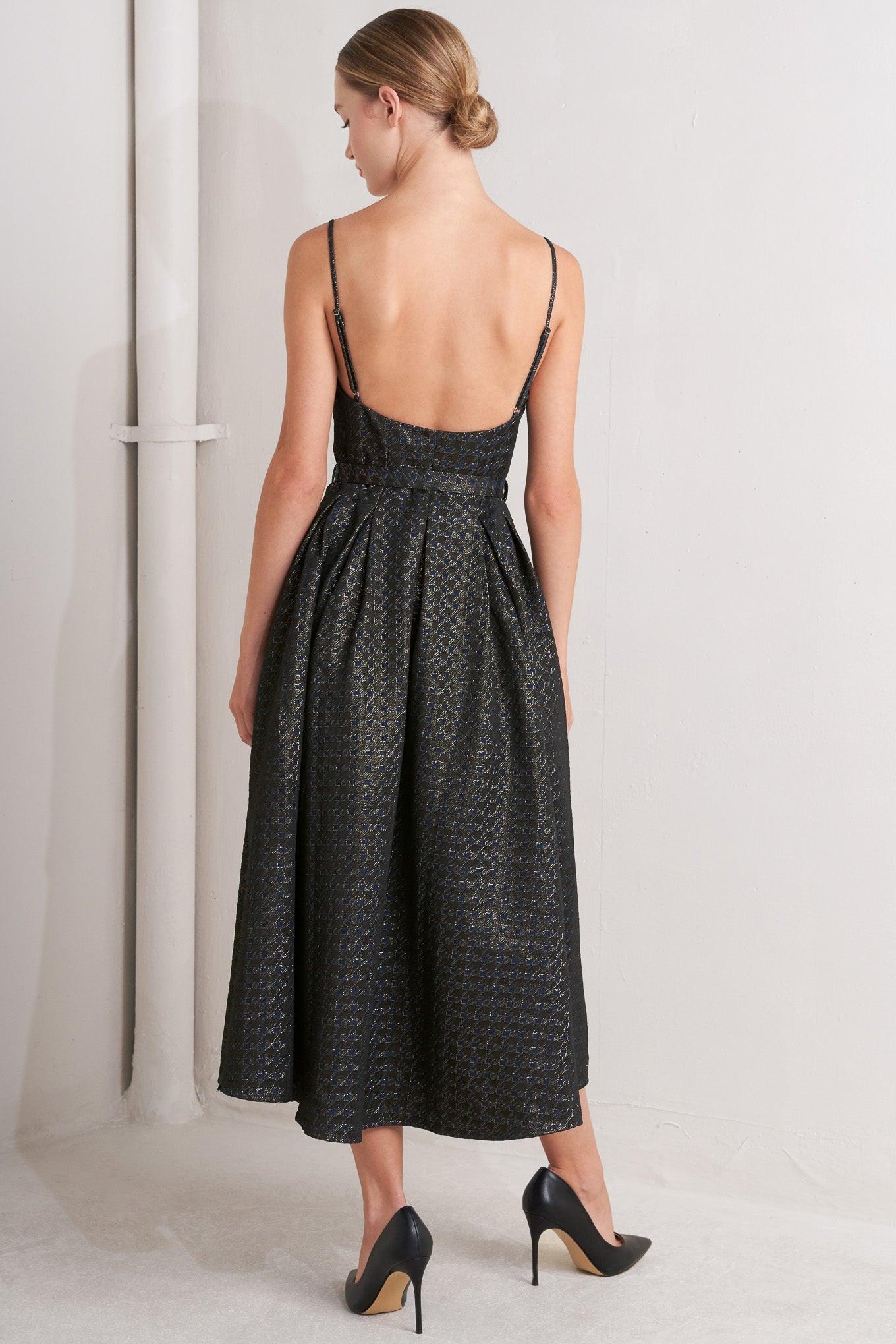 Noir Tapestry Midi Dress