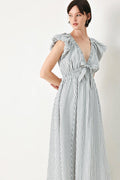 Whisper Stripe Midi Dress