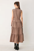 RUSTIC ROMANCE WOVEN MIDI DRESS