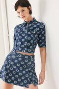 Sweet Daisy Jacquard Denim Jacket