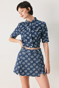 Sweet Daisy Jacquard Denim Jacket