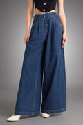 Sharp Femininity Denim Pants