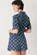 Sweet Daisy Jacquard Denim Skort