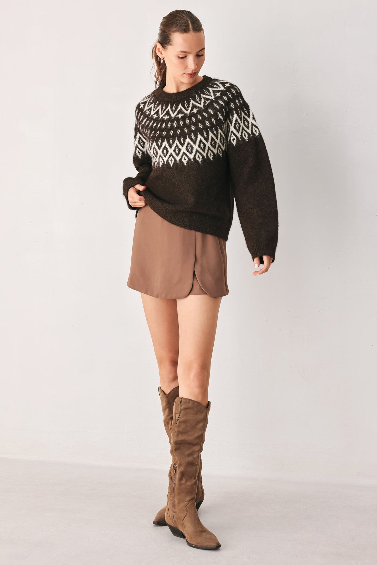 Women’s Fair Isle Sweater Knit Pullover