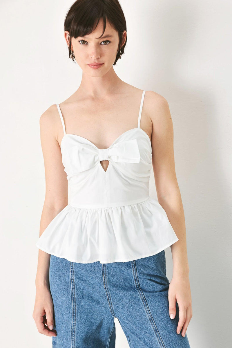 Sunset Bow White Top