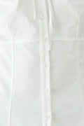 Women's Puff Sleeve Tie Neck Button-Front Blouse