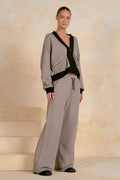 Fawn Contrast Trim Utility Jacket