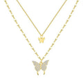 Butterfly Glow Two Layer Necklace