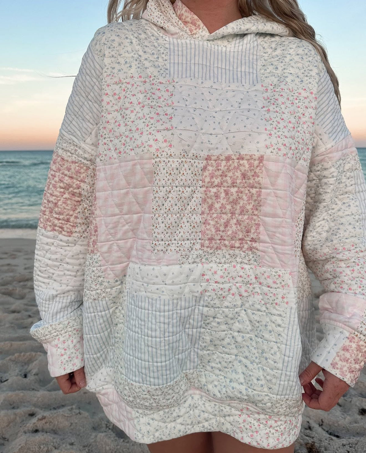 Quilted Pastel Hoodie