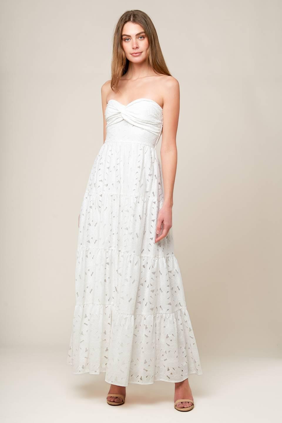 Wishing Well White Lace Maxi Dress
