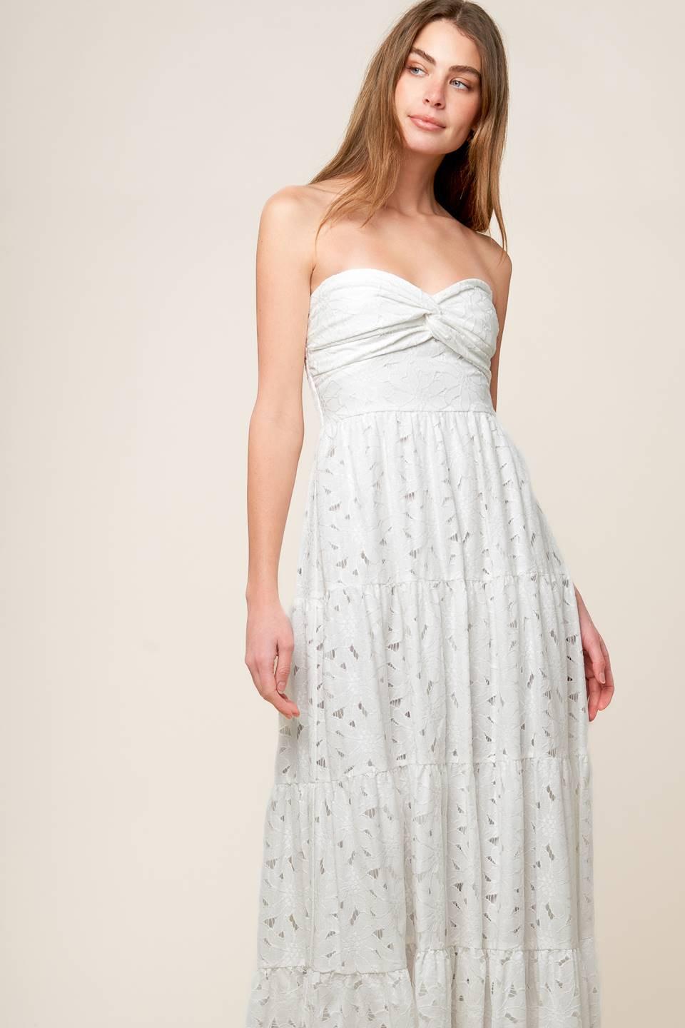 Wishing Well White Lace Maxi Dress