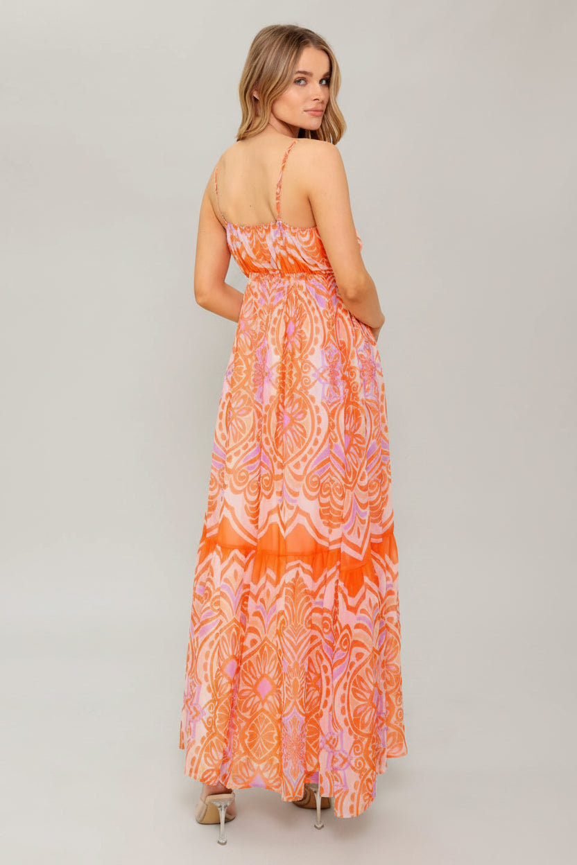 Romance Language Coral Maxi Dress