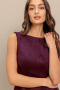Burgundy Faux Suede Mini Dress