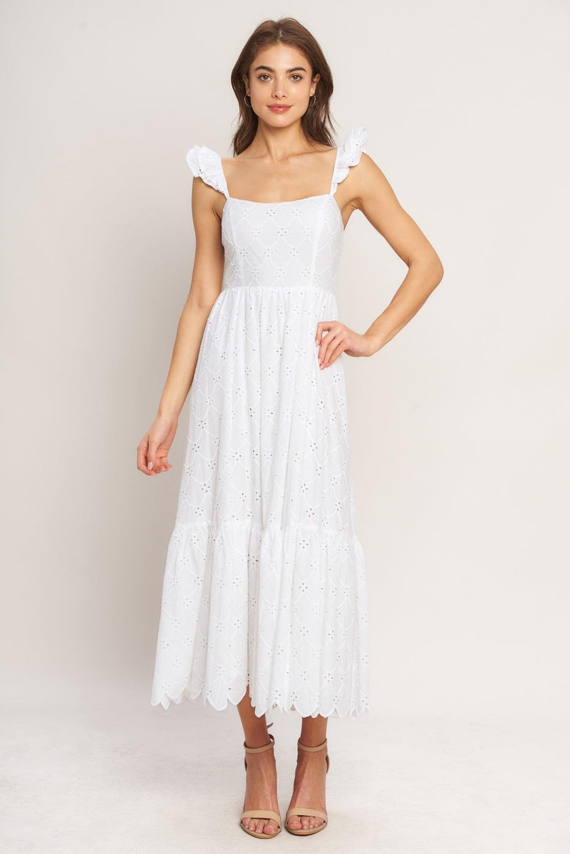 Sweet Escape Eyelet Midi Dress