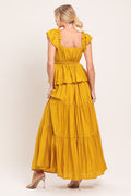 Mustard Tiered Maxi Dress