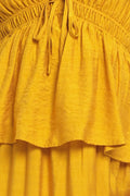 Mustard Tiered Maxi Dress