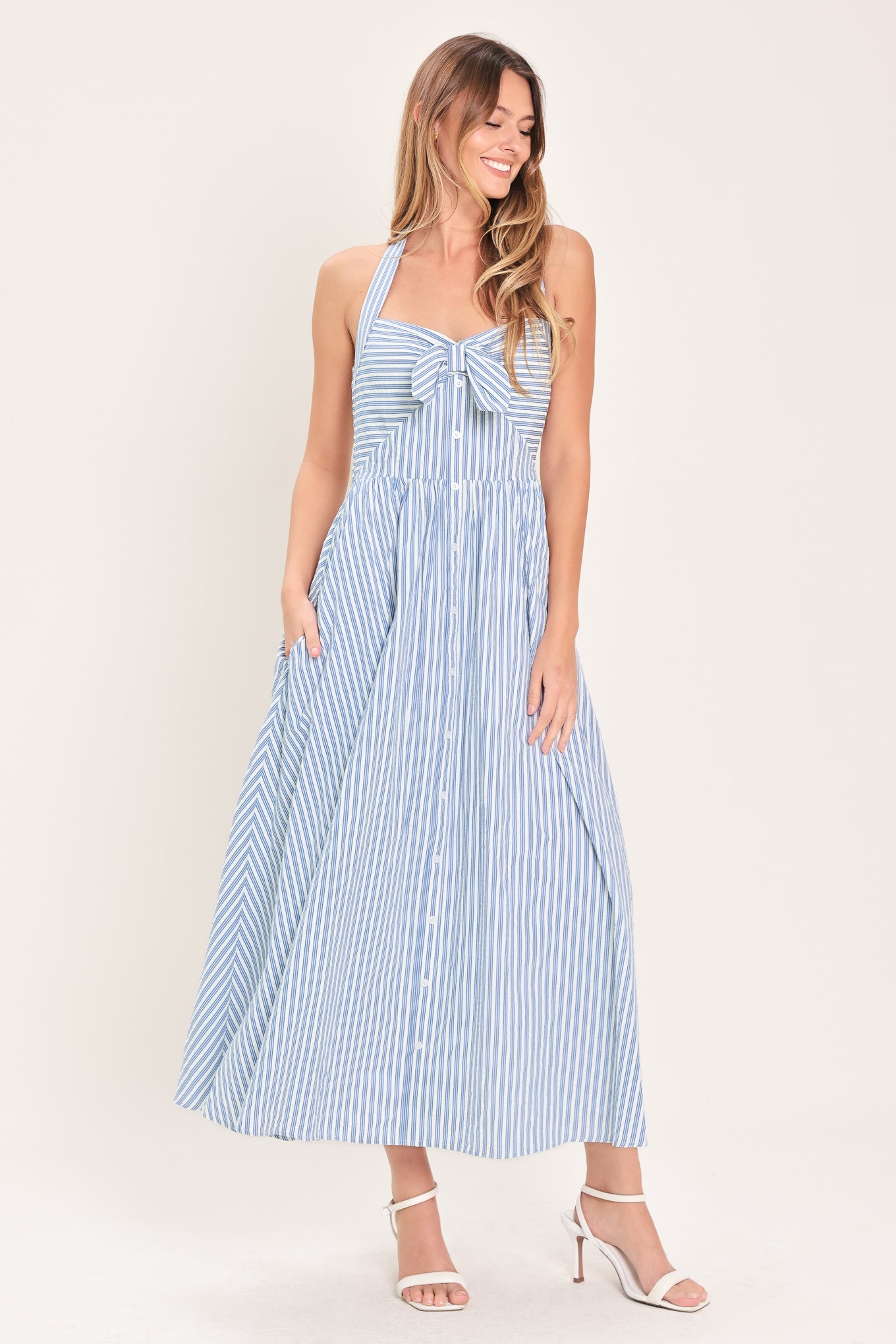 Fresh Day Stripe Midi Dress