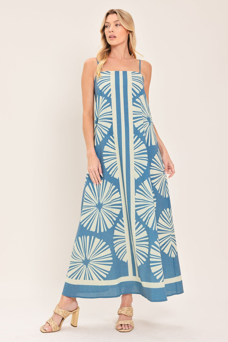BLUE LAGOON DREAM WOVEN MAXI DRESS