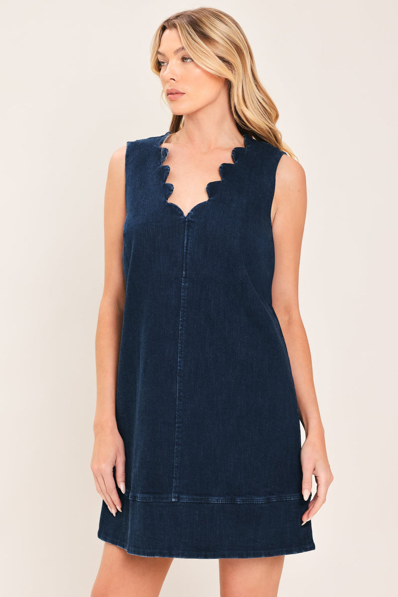 Sleeveless Denim Mini Dress