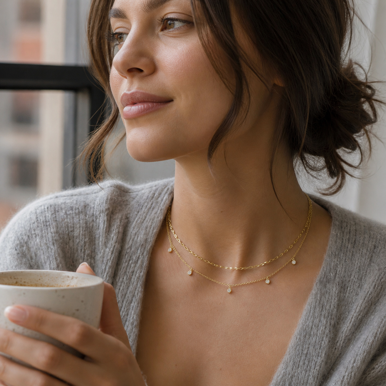 Luna Layered Gold Necklace