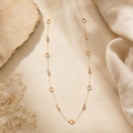 Orange Moonstone and Bronze Necklace