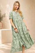 Willow Grace Paisley Print Midi Dress