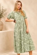 Willow Grace Paisley Print Midi Dress