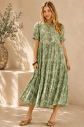 Willow Grace Paisley Print Midi Dress