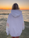 Sunkissedcoconut Quilted Pastel Embroidered Hoodie