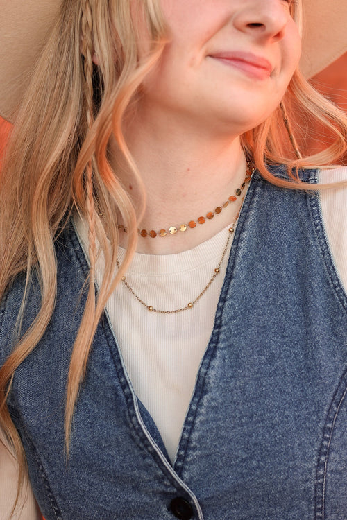 18K Gold Plated Layered Necklace