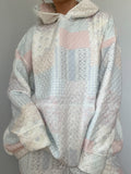 Shades Of Blue Quilted Pastel Hoodie