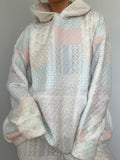 Shades Of Blue Quilted Pastel Hoodie