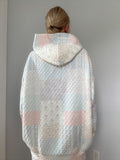 Shades Of Blue Quilted Pastel Hoodie