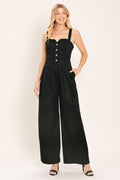 BLACK TIE ROMANCE WOVEN JUMPSUIT