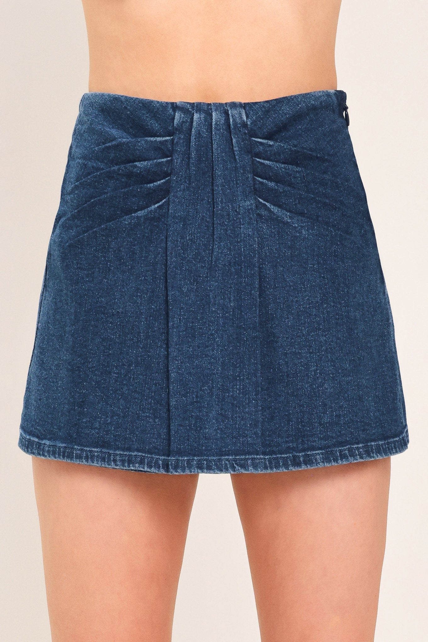 Women's Ruched Denim Skort