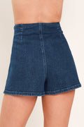 Women's Ruched Denim Skort
