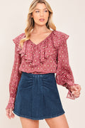 Women's Ruched Denim Skort