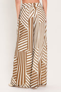 LATTE RIBBON RHAPSODY WOVEN WIDE LEG PANTS