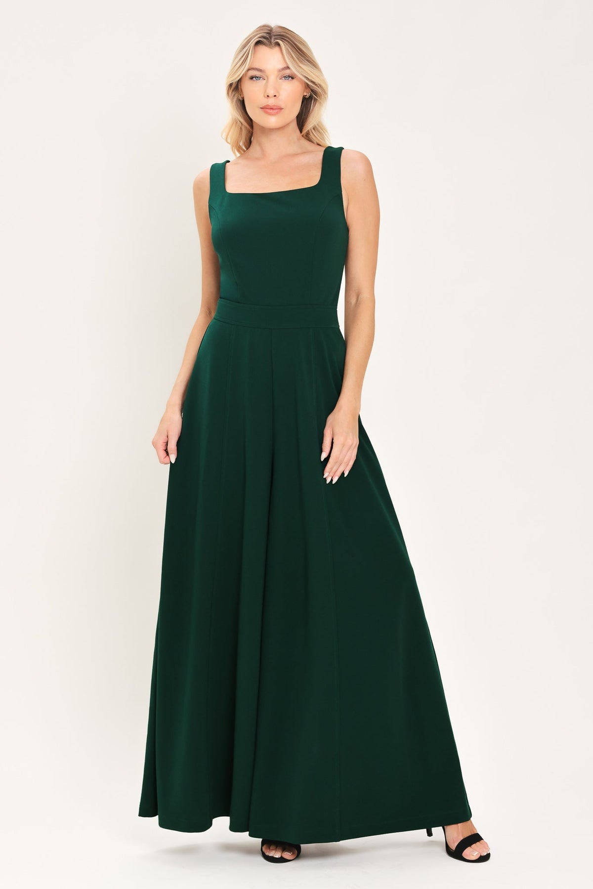 Hunter Green Wide Leg Jumpsuit