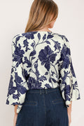 WHITE MAGNOLIA CURRENT WOVEN TOP