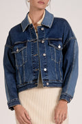Gaia Cropped Oversized Denim Jacket