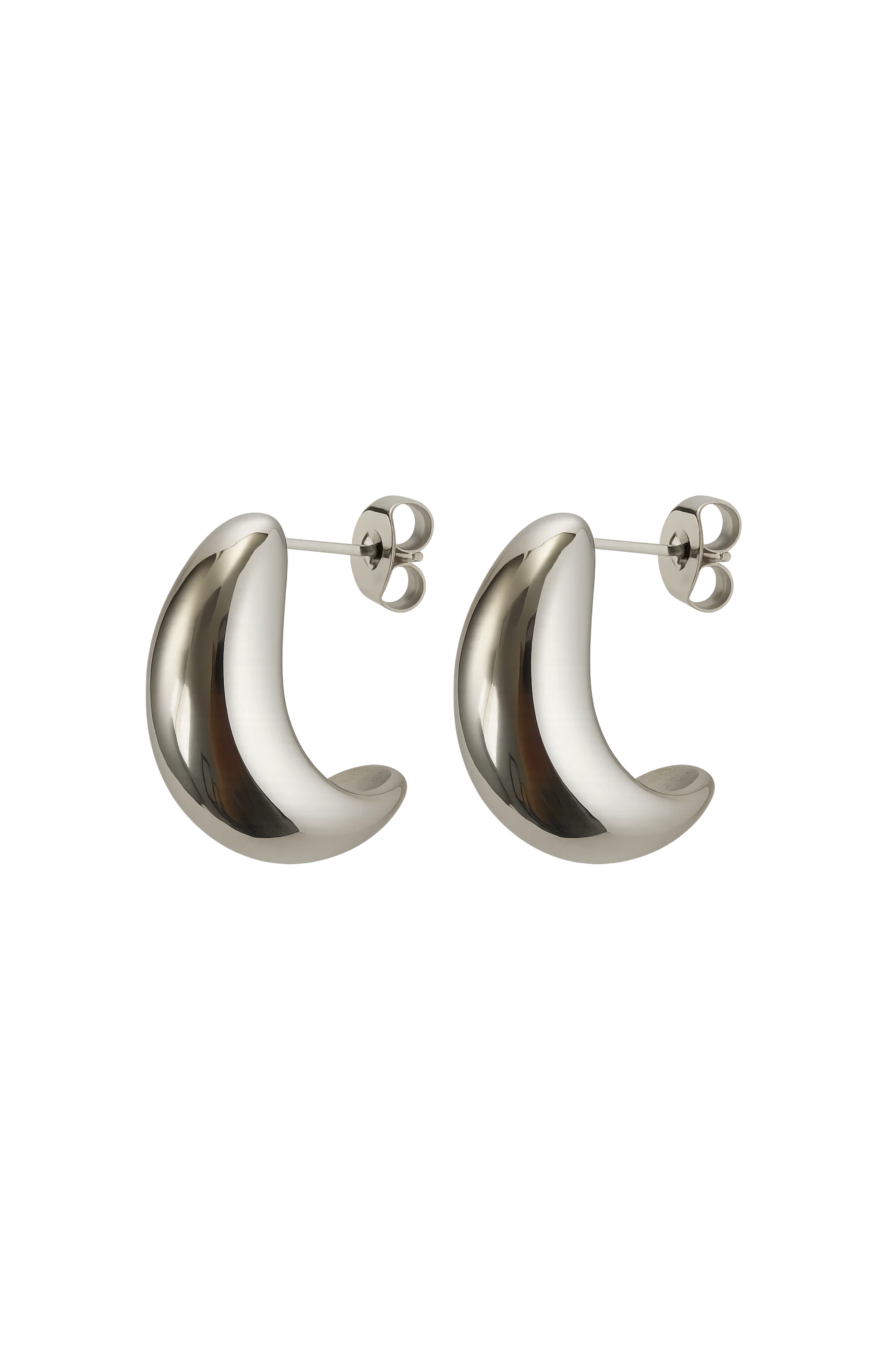 Golden Dome Huggie Earrings