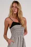 Sailor White Gingham Midi Dress