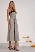 Sailor White Gingham Midi Dress