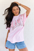 Mama Block Polka Dot Light Pink Comfort Colors Graphic Tee